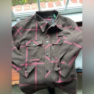 G-Star Brown Jacket with Pink Accents